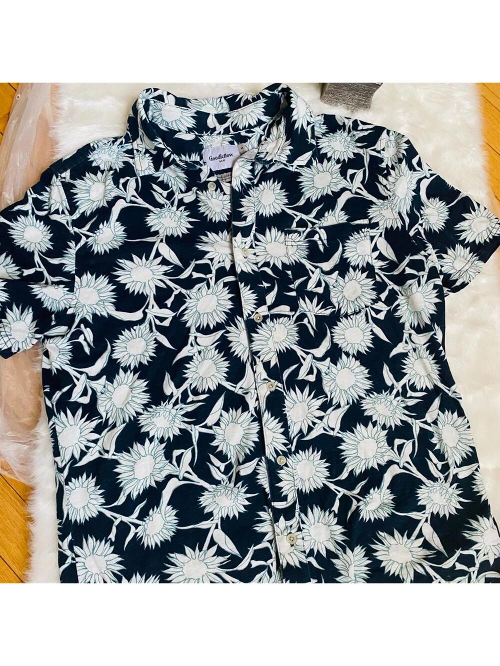 Goodfellow & Co Floral Short Sleeve Button-Up Shirt M
